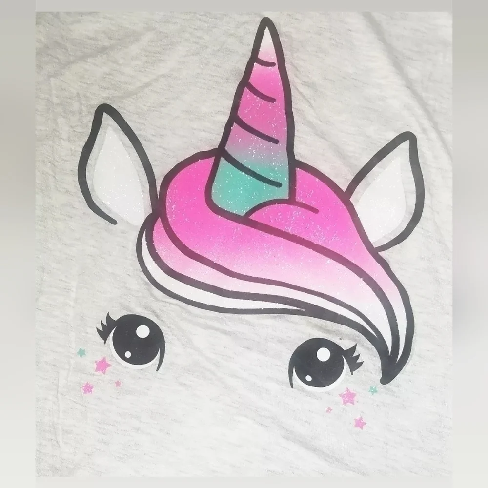 Justice Unicorn Long Sleeve Top Lipgloss Initial Tumbler